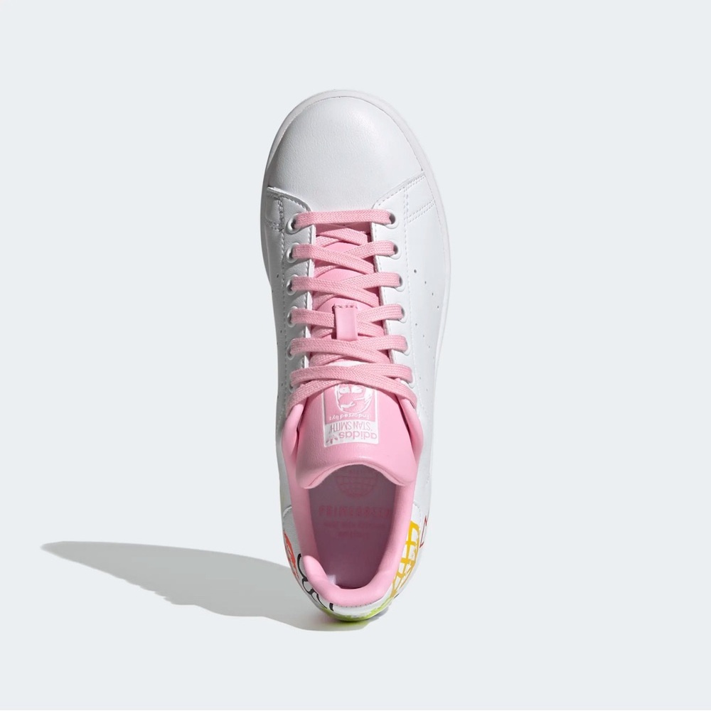 Adidas Stan Smith Shoes - Cloud White and True Pink - Make Me A Reasonable Offer - Picture 3 of 5